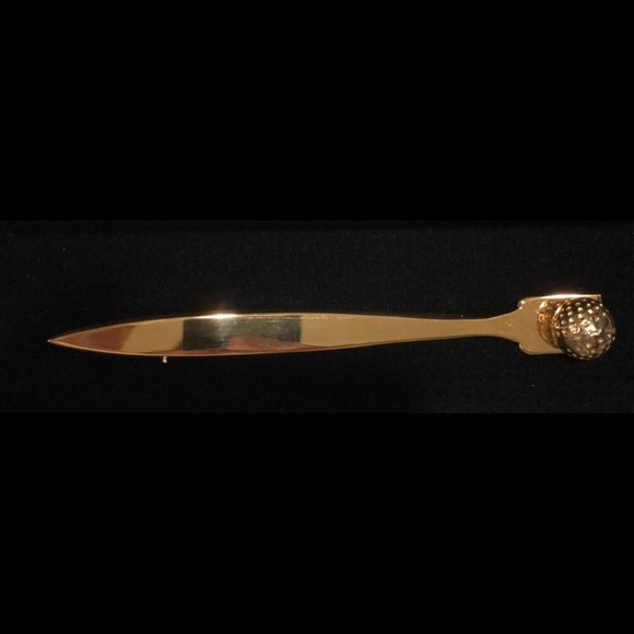New flagstaff gold plated golf ball letter opener - Picture 8 of 9